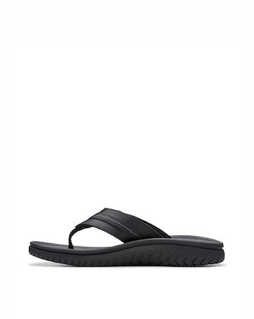 Clarks Wesley Sun Flip Flop - Black