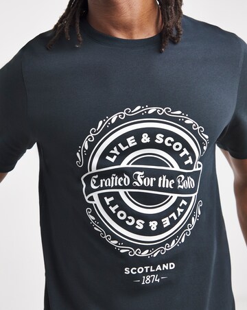 Lyle & Scott Short Sleeve Graphic T-Shirt - Navy