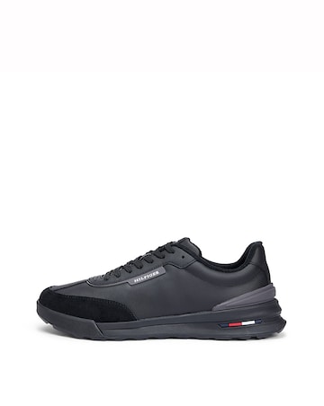 Tommy Hilfiger Leather Mix Retro Runner - Black
