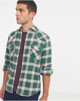 Wrangler Western Check Shirt - Green