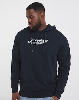 Jack &amp; Jones Beau Logo Hoodie - Navy