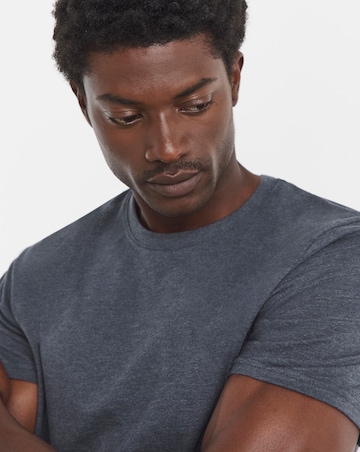 Pure Cotton Crew Neck T-Shirt- Denim Marl