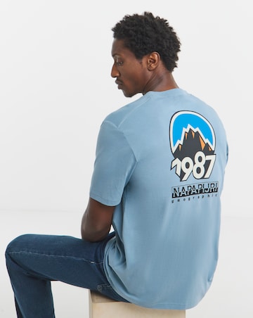 Napapijri Montepiana Graphic T-Shirt - Blue