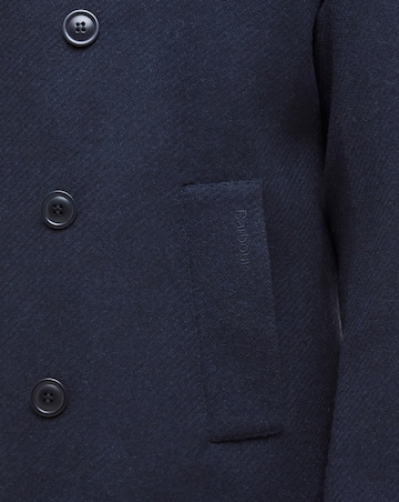 Barbour Newfield Wool Pea Coat - Navy