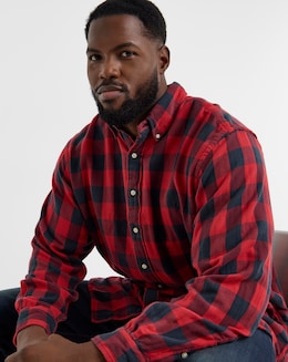 Polo Ralph Lauren Long Sleeve Brushed Check Shirt - Red