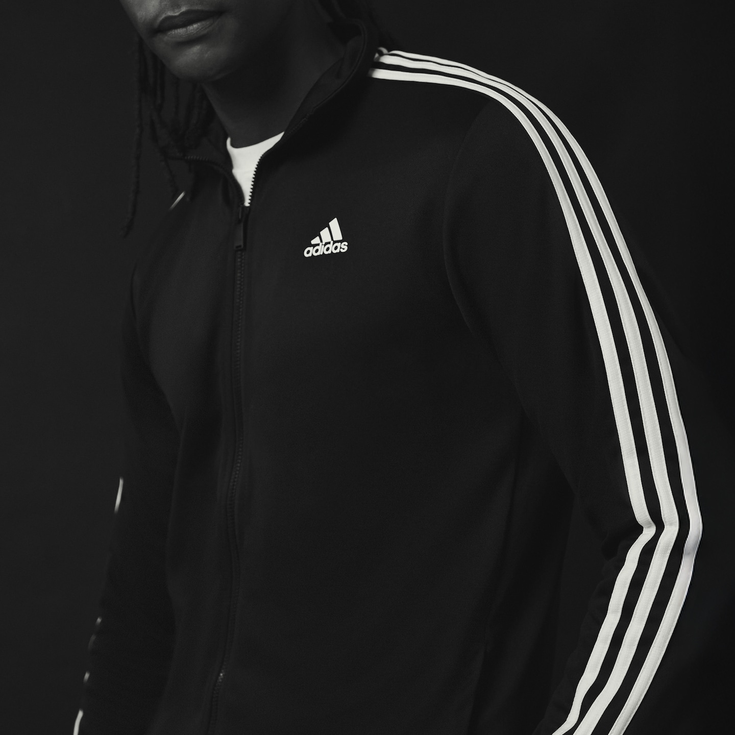adidas 3 Stripes Tracksuit Top pctured