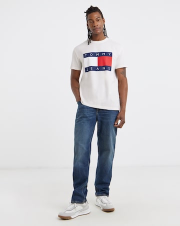 Tommy Jeans Short Sleeve Big Flag T-Shirt - White