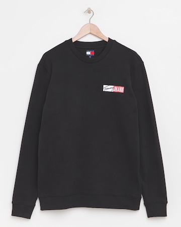 Tommy Jeans Graphic Crew Sweat - Black