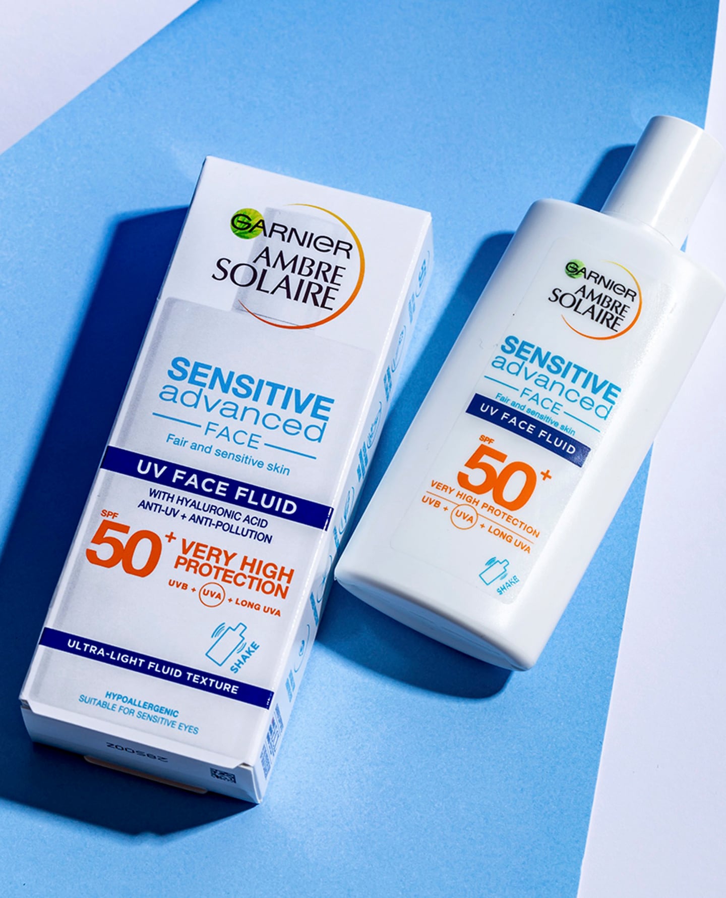 Ambre Solaire Ultra-Light Sensitive Face Fluid SPF50+ pictured