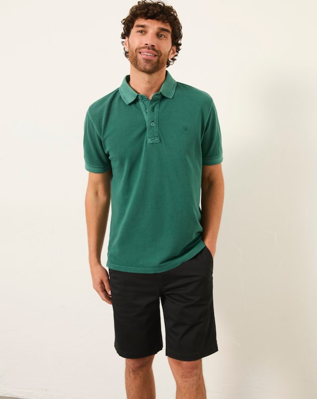 FatFace Pique Short Sleeve Polo - Jade