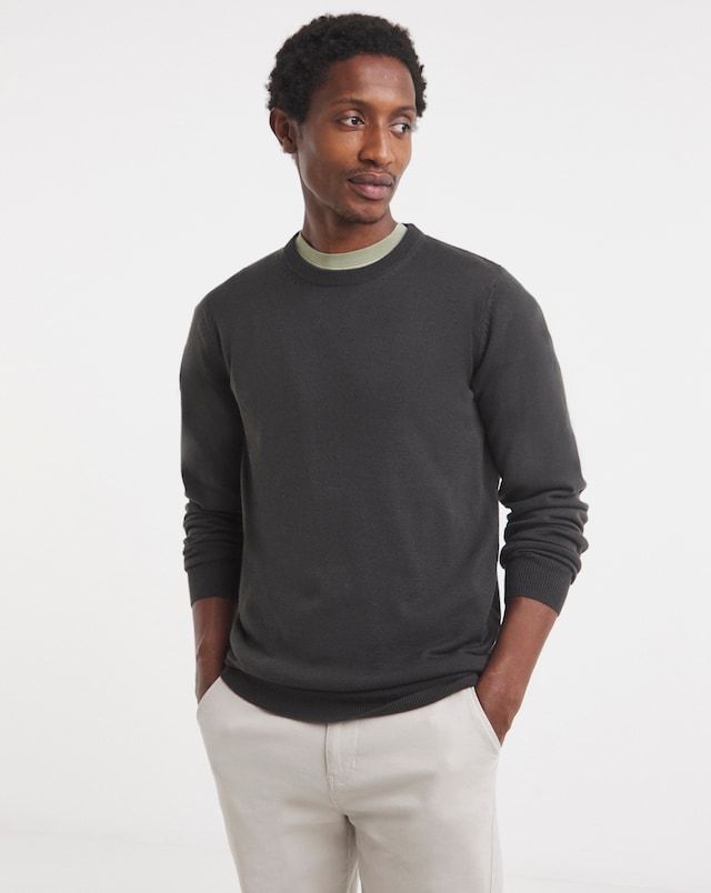 Value Knitted Crew Neck Jumper Long
