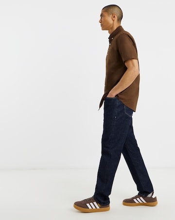 Lyle & Scott Short Sleeve Oxford Shirt - Walnut