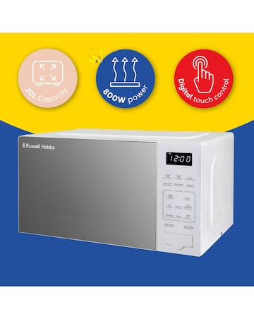 Russell Hobbs RHMT2005-M 20L Touch Control Digital Microwave - White