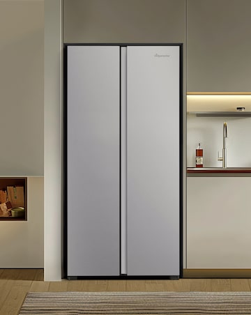 Fridgemaster MS83430ES 80cm American Fridge Freezer - Silver