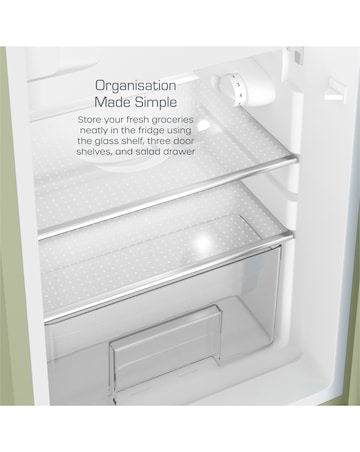 Swan SR11035GNE Retro Under Counter Fridge 90L - Green