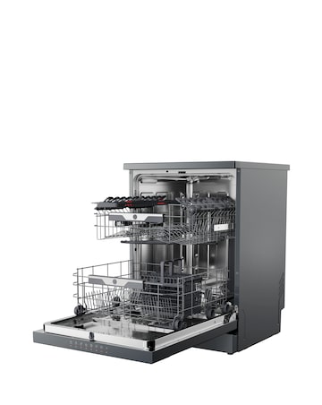 Hoover H-Dish 500 HF 4B7F0A-80 14 Place, Full Size Wifi Dishwasher - Graphite