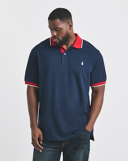 Polo Ralph Lauren Short Sleeve Tipped Collar Polo - Navy
