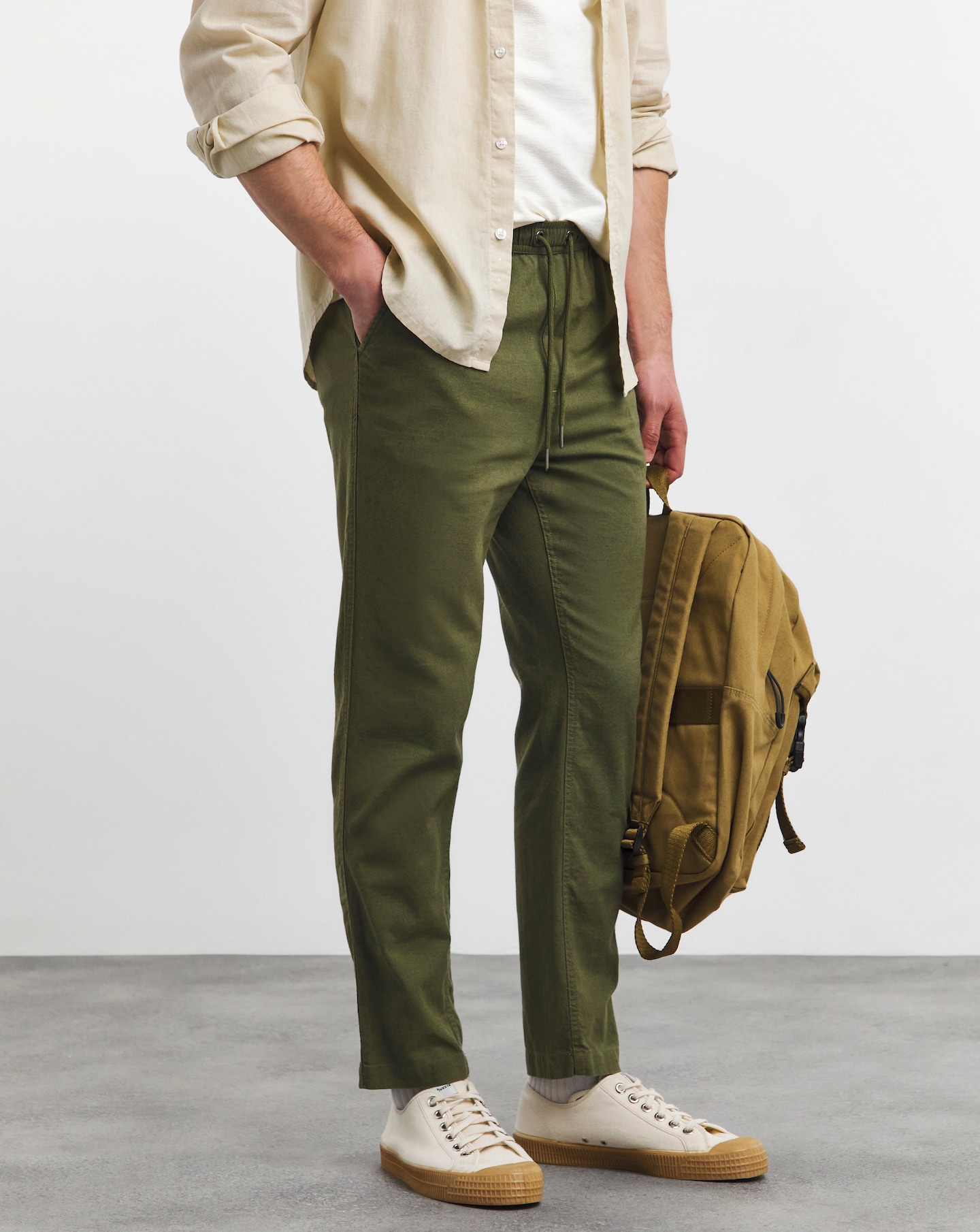 Linen Blend Straight Fit Trouser | Jacamo