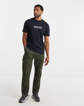 Napapijri Box Logo Short Sleeve T-Shirt - Black