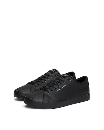 Tommy Hilfiger Vulcanised Low Leather Trainer - Black