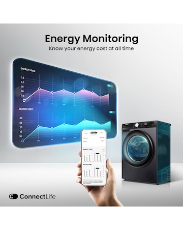 Hisense 3S Series DH3S802BB3 WiFi-enabled 8kg Heat Pump Tumble Dryer - Black