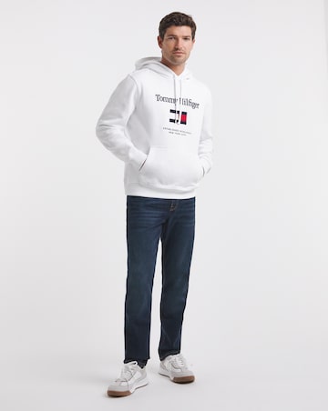 Tommy Hilfiger Embroidered Flag Hoodie - White