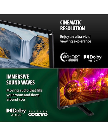 Toshiba 50UV2F53DBU 50in Smart TV 4K UHD HDR LCD Freely TV with Amazon Alexa