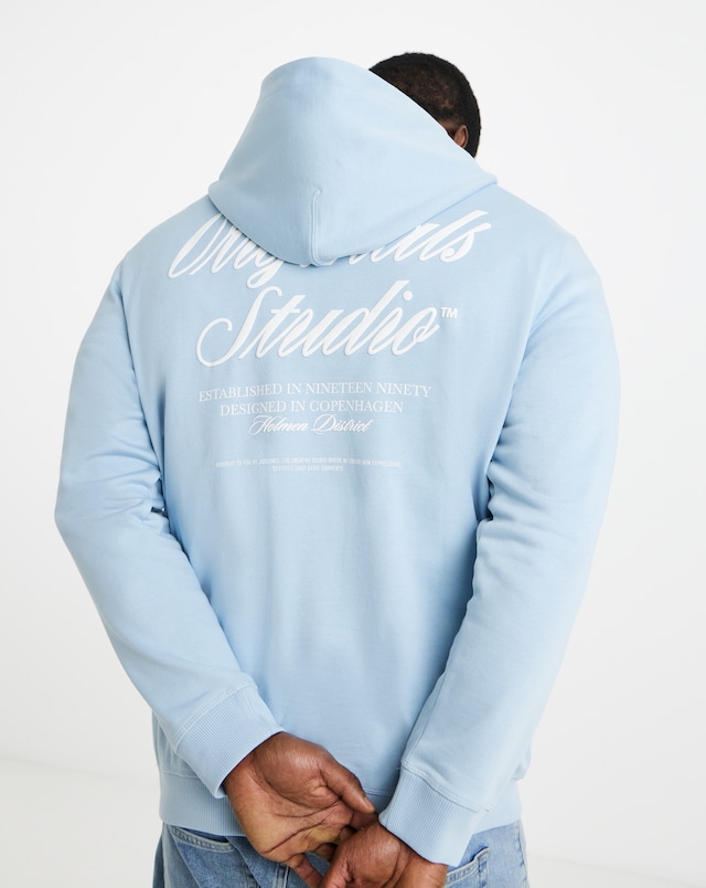 Jack & Jones Norrebro Back Graphic Hoodie - Blue