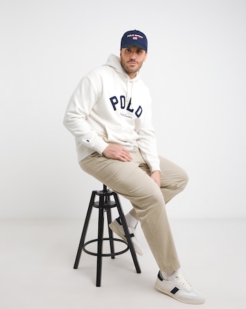 Polo Ralph Lauren Cream Arch Varsity Logo Hoodie