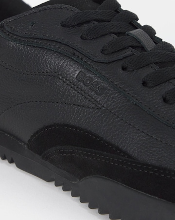 Boss Careton Low Leather Trainers - Black