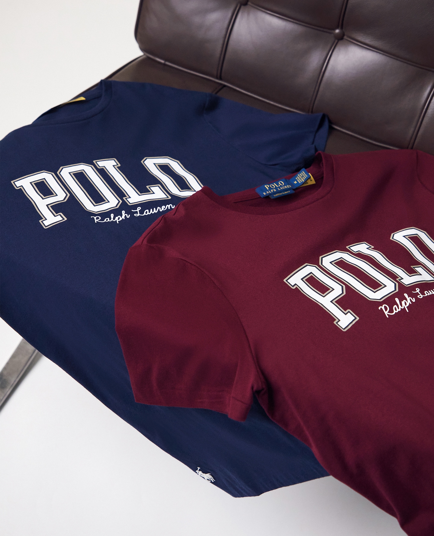 Polo Ralph Lauren Short Sleeve Logo T-Shirt - Navy and Burgundy are pictured