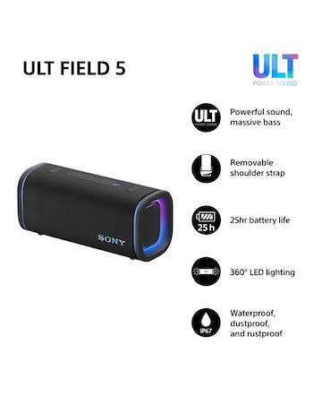 Sony ULT Field 5 Portable Wireless Speaker - Black