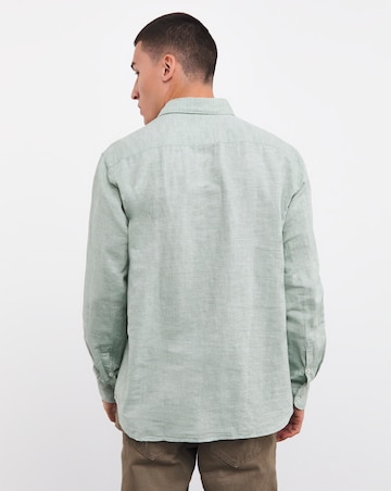 BOSS Linen Mix Pale Green Shirt
