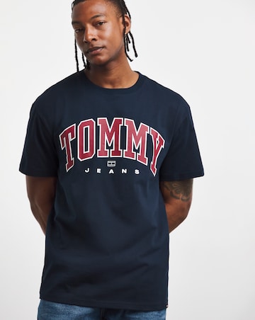 Tommy Jeans Arch Varsity Logo T-shirt Navy