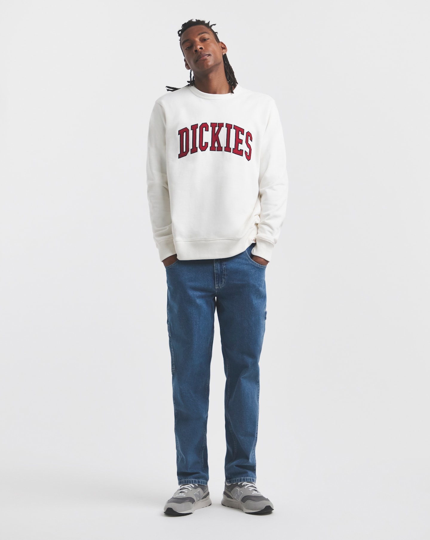Dickies Aitkin Varsity Sweatshirt - Ecru | Jacamo
