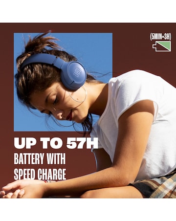 JBL Tune 520BT Wireless On Ear Headphones - Blue