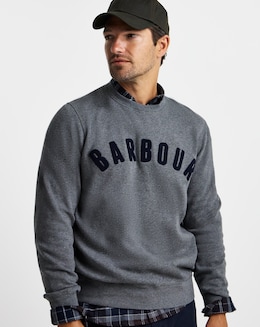 Barbour Prep Logo Crew Neck Sweatshirt - Grey Marl
