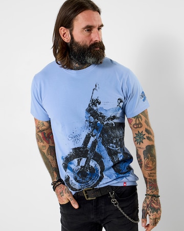Joe Browns Side Sketch Bike T-Shirt - Blue
