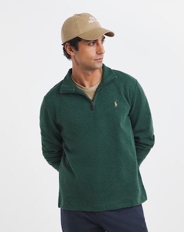 Polo Ralph Lauren Estate Rib 1/4 Zip Pullover - Green