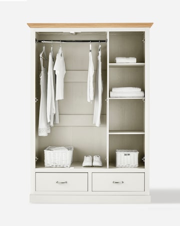 Julipa Ashford 3 Door 2 Drawer Wardrobe with Mirror