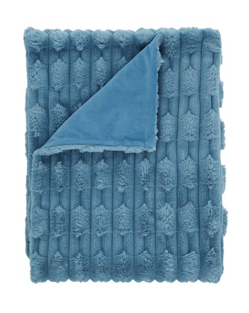 Bianca Carved Faux Fur Throw