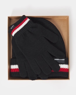 Jack &amp; Jones Beanie &amp; Gloves Giftbox - Black
