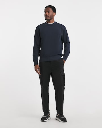 BOSS Garment Dye Crew Sweat - Dark Blue