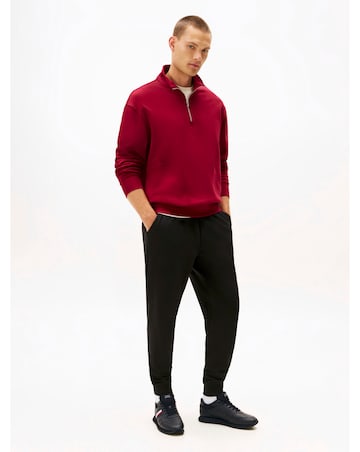 Tommy Hilfiger Leather Stripe Runner Trainer - Black