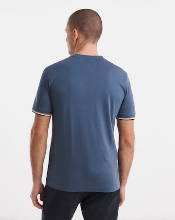 BOSS Short Sleeve Tipped Arm T-Shirt - Blue