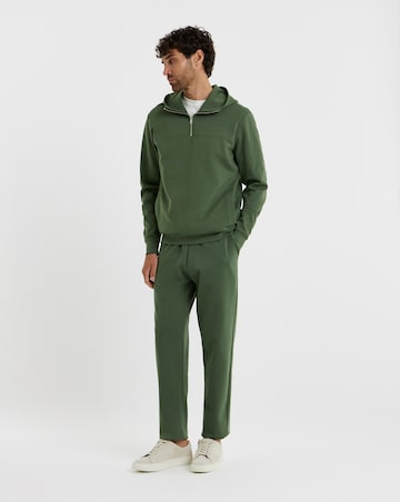 Folio Interlock 1/4 Zip Hoodie-Khaki
