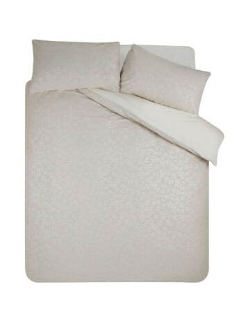 Catherine Lansfield Corded Leaves Duvet Set