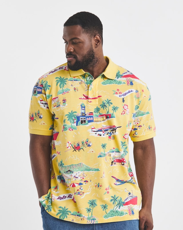 Polo Ralph Lauren Short Sleeve Bear Printed Polo - Yellow