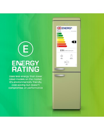 Swan SR11020GNE Retro 60/40 Fridge Freezer - Green