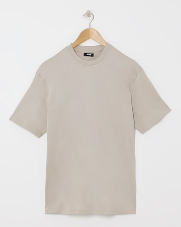 Relaxed Fit Supima Crew Neck T-Shirt- Stone